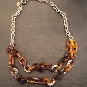 Jcrew Tortoise Necklace with bling Necklace